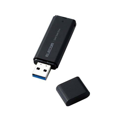 エレコム SSD 外付け 2TB USB3.2 Gen1 読出最大400MB／秒 キャップ式 ブラック(1個)[情報家電　その他]