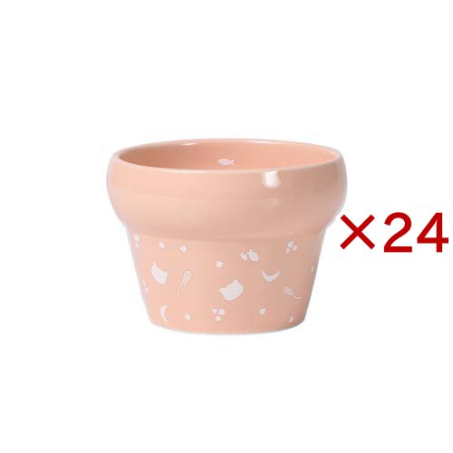 にゃんプレボウルサーモンピンク(24セット)[ペットの雑貨・ケアグッズ]