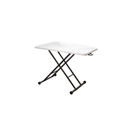 らくらく昇降式フリーテーブル 大理石調 0437310(1台)[テーブル(インテリア・収納・寝具)]