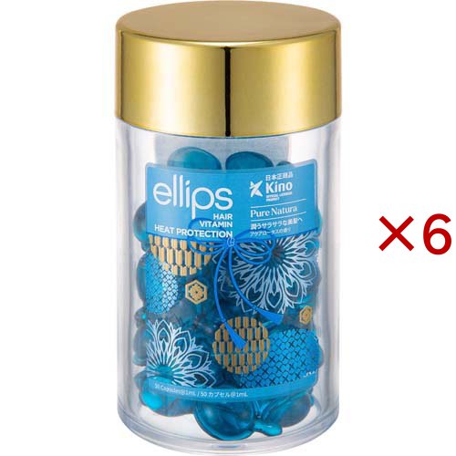 エリップス ヘアーオイル ピュアナチュラ(50粒入×6セット)[トリートメント・ヘアケア その他]