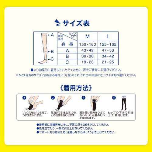 メディキュット リンパケア 弾性 着圧 ソックス ロング むくみケア M 一般医療機器(1足*3コセット)[靴下 圧力タイプ]_5