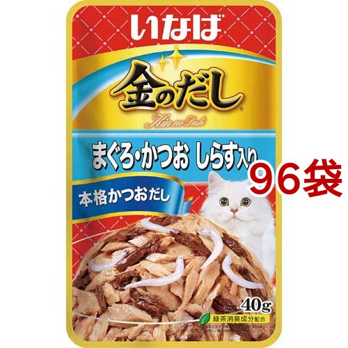 いなば 金のだしパウチ まぐろ・かつお しらす入り(40g*96袋セット)[キャットフード(ウェット)]