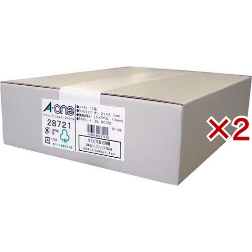 エーワン ラベルシール パソコン ワープロ NEC 文豪 12面 90.2×42.3mm 28721(500シート×2セット)[文房具 その他]