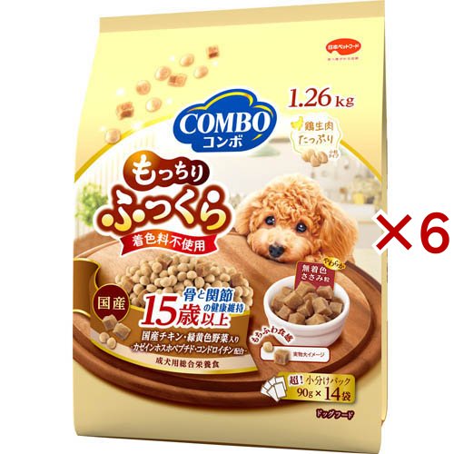 コンボ ドッグ もっちりふっくら 15歳以上 骨と関節の健康維持(14袋入×6セット(1袋90g))[ドッグフード(ドライフード)]