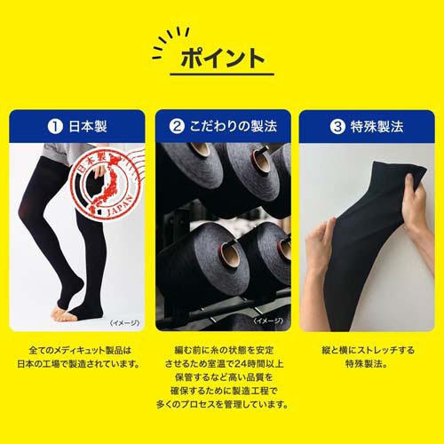 メディキュット リンパケア 弾性 着圧 ソックス ロング むくみケア L