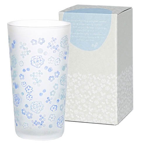 グラス hanahana タンブラー 360ml ブルー 食洗器対応 B-00112-601-BL(60個)[食器・カトラリー その他]
