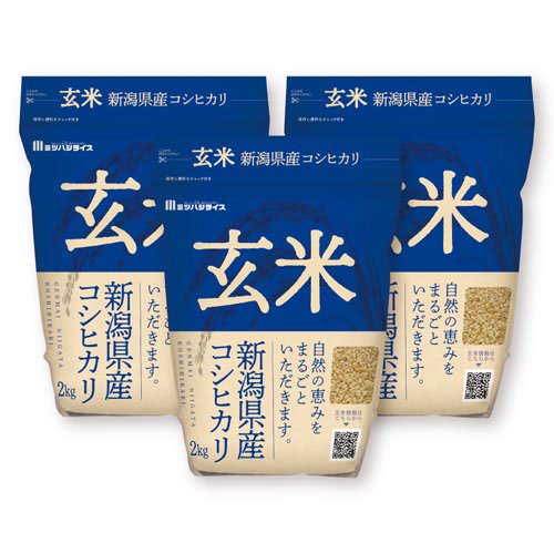 令和7年産 玄米新潟県産コシヒカリ(2kg*3袋セット)[その他玄米(お米・米・穀類)]