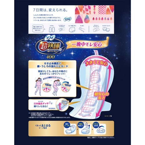 ソフィ 超熟睡ガード 特に多い夜用 羽つき 40cm(16個入*12袋セット)[ナプキン 夜用 羽付き]_1