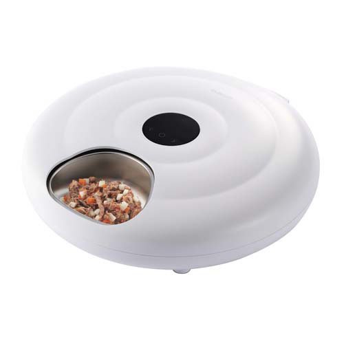 エレコム 6食自動給餌器 ウェット対応 タイマー5分単位 白 PET-AF07WH(1個)[ペットの雑貨・ケアグッズ]