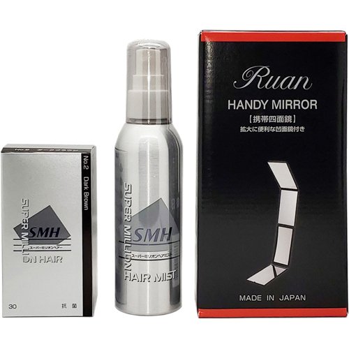 スーパーミリオンヘアー30g ダークブラウン+ミスト+ミラーセット(1セット)[ヘアスタイリング剤 その他]の通販は 7,944円