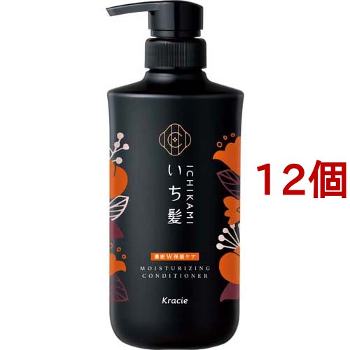 いち髪 濃密W保湿ケア コンディショナー ポンプ(480g*12個セット)[ダメージケアリンス・コンディショナー]
