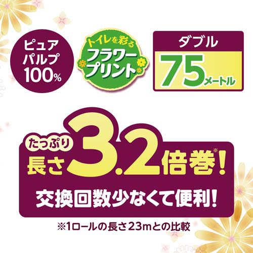 エリエール i：na(イーナ) トイレット ダブル 3.2倍巻 プリント(4ロール入×16セット)[トイレットペーパー ダブル]_1