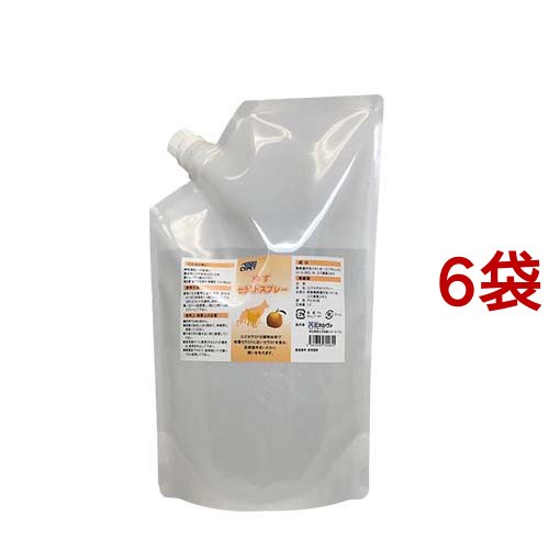 サイペット ゆずセラミドスプレー 詰替用(1L*6袋セット)[ペット用サークル・ケージ・ルーム・タワー]