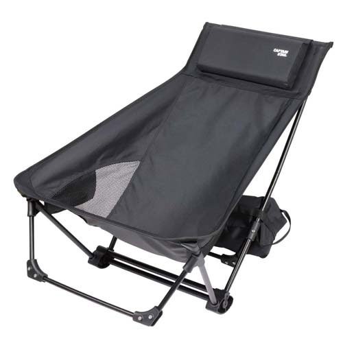 トレッカー グランドリクライニングチェア ブラック UC-1852 折りたたみ 収納袋付き(1個)[イス・テーブル その他]