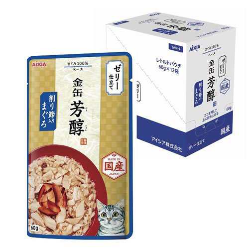 金缶 芳醇 削り節入りまぐろ ゼリー仕立て(60g*12袋入)[キャットフード