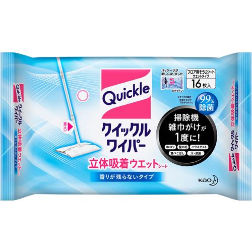 クイックルワイパー 立体吸着 ウエットシート(16枚入)[ハンディーワイパ取り替えシート]