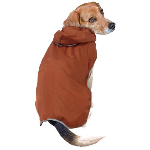 Chiccha！ パパッと着られる ポケット寒さ風よけ雨コート L ブラウン(72セット)[犬の洋服]_1