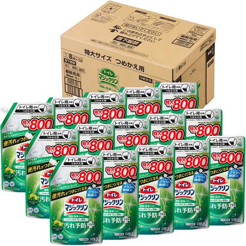 トイレマジックリン トイレ用洗剤 汚れ予防プラス シトラスミント スパウト 梱販売用(800ml*15個入)[トイレ用洗剤(つめかえ用)]の通販は 5,589円