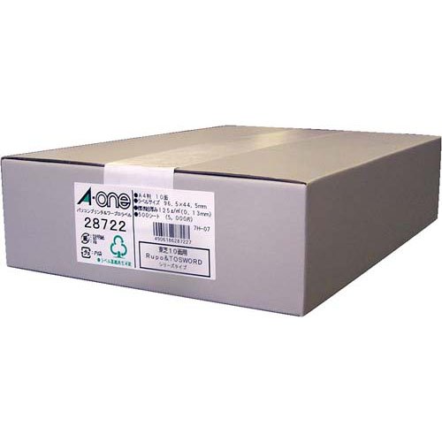 エーワン ラベルシール パソコン ワープロ Rupo&TOSWORD 10面 96.5×44.5mm 28722(500シート)[文房具 その他]