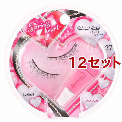 スプリングハート アイラッシュ 27 ナチュラルベーシック(1ペア*12セット)[つけまつ毛・アイラッシュ]の通販は