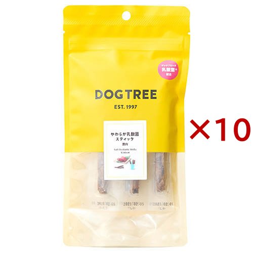 ドッグツリー やわらか乳酸菌スティック 鹿肉 犬おやつ(6本入×10セット)[犬のおやつ・サプリメント]