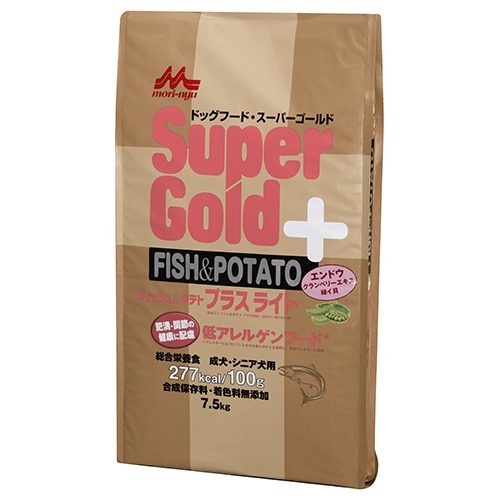 スーパーゴールド フィッシュ＆ポテトプラス ライト 肥満・関節の健康に配慮(7.5kg)[ドッグフード(ドライフード)]