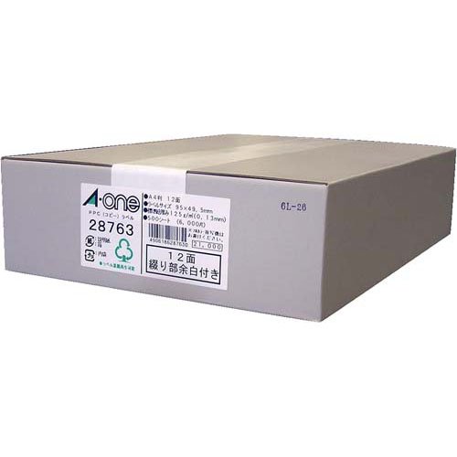 エーワン ラベルシール PPC コピー ラベル 12面 95×49.5mm 28763(500シート)[文房具 その他]