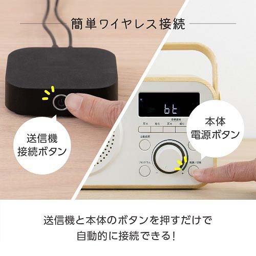 ゼピール ラジオ付手元スピーカー 木聲 きこえ ホワイト DTS-WS230WH(1台)[スピーカー]_1