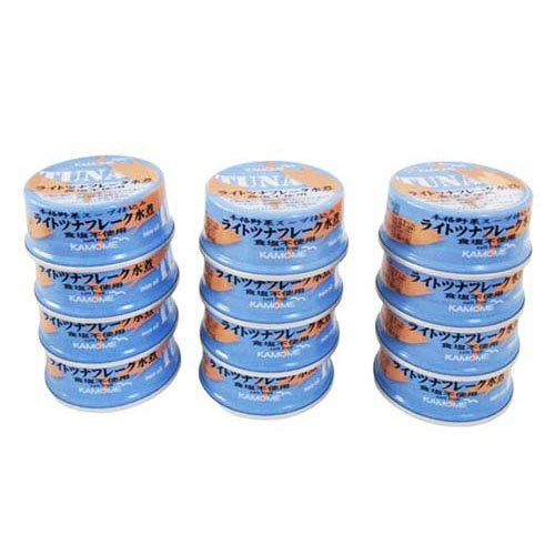 ライトツナフレーク 水煮 食塩不使用(80g×12缶入)[水産加工缶詰]