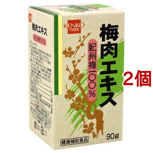 健康フーズ 梅肉エキス 紀州梅100％(90g×2個セット)[梅肉]の通販は