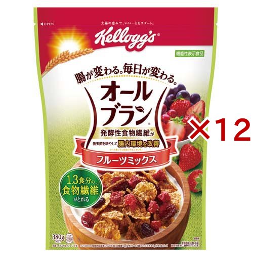 ケロッグ オールブラン フルーツミックス(380g×12セット)[シリアル]