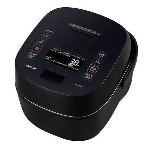東芝 真空圧力IH炊飯器 5.5合 銘柄米炊き分け機能 備長炭かまど丸釜 RC-10VXV(K)(1台)[炊飯器]