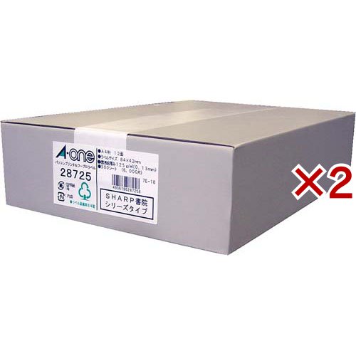 エーワン パソコンプリンタ＆ワープロラベルシール(プリンタ兼用) 12面 28725(500シート×2セット)[文房具 その他]の通販は 39,942円