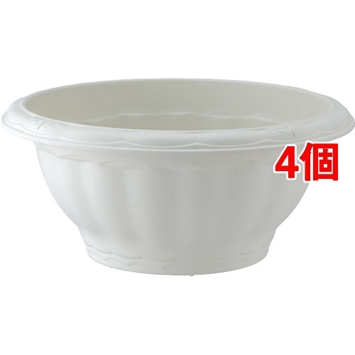 クイーンボール 30型 ホワイト 4個セット 鉢 プランター 受皿 の通販はau Wowma 爽快ドラッグ