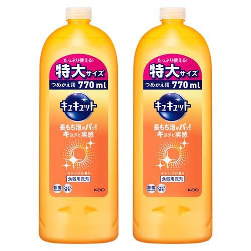 【スタイル:詰め替え1380ml×6個】【ケース販売】キュキュット 食器用洗剤