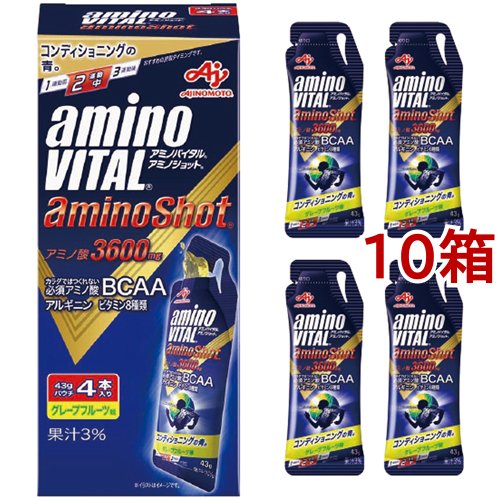 アミノバイタル アミノショット(43g*4本入*10コセット)[スポーツドリンク その他]