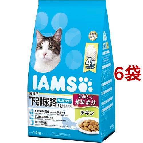 アイムス 成猫用 下部尿路とお口の健康維持 チキン(1.5kg*6コセット)[キャットフード(ドライフード)]