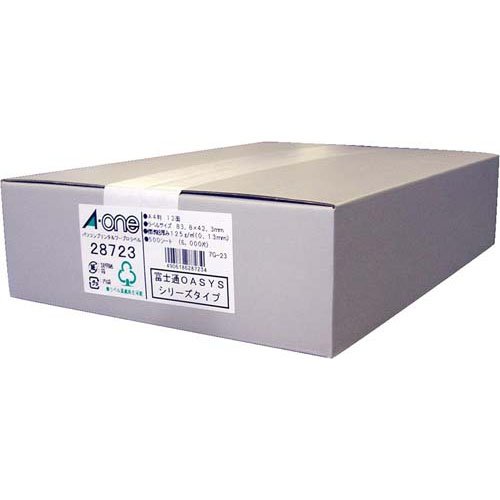 エーワン ラベルシール パソコン ワープロ 富士通 OASYS 12面 83.8×42.3mm 28723(500シート)[文房具 その他]