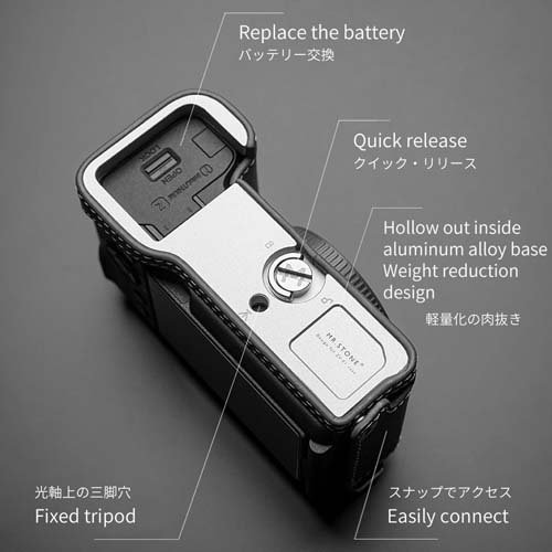 SONY ZV-E1専用 本革ボディケースクラシック ライトブルー PTAV009(1個)[映像関連　その他]_7