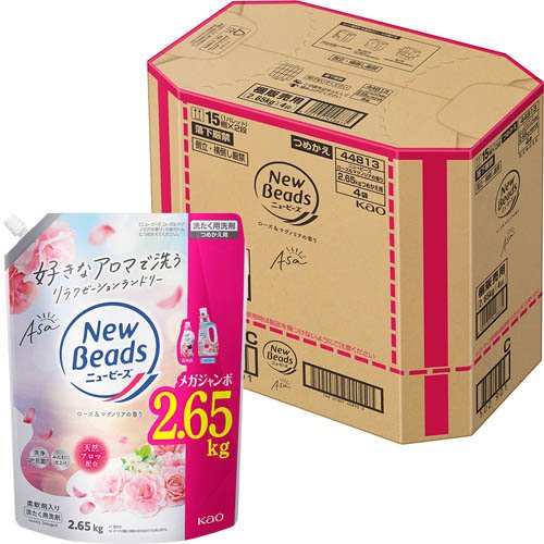 ニュービーズ ローズ＆マグノリアの香り つめかえ用 梱販売用(2650g×4個)[つめかえ用洗濯洗剤(液体)]の通販は