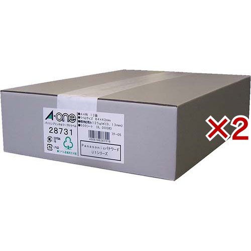 エーワン ラベルシール パソコン ワープロ パナワード 12面 84×42mm 28731(500シート×2セット)[文房具 その他]
