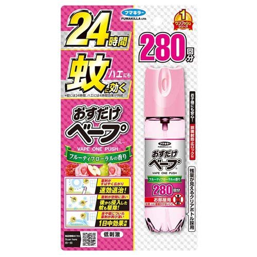おすだけベープスプレー 280回分 フルーティフローラルの香り(58.33ml)[殺虫剤 蚊]