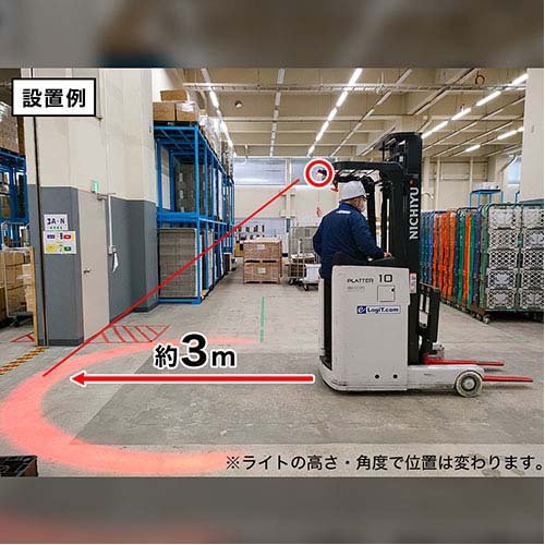 サンコー フォークリフトセーフティサークルライト 高輝度20Wモデル FRKLEDSBK(1個)[作業ライト]_4