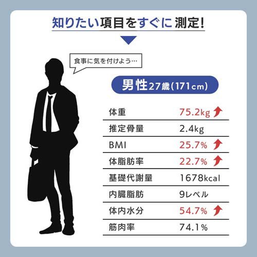 アイリスオーヤマ 体重 体脂肪 体組成計 スマホ連動 グレー IBCM-B212-H(1個)[体重計]_2