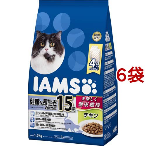 アイムス 15歳以上用 健康な長生きのために チキン(1.5kg*6コセット)[キャットフード(ドライフード)]の通販は