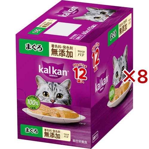 カルカン パウチ やわらかパテ まぐろ 着色料発色剤 無添加 キャット ウェットフード(12袋入×8セット(1袋60g))[猫用品]