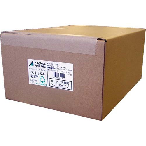 エーワン ラベルシール パソコン ワープロ SHARP 書院 12面 84×42mm 31154(1000シート)[文房具 その他]