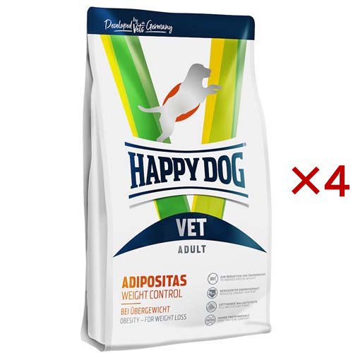 ハッピードッグ VET アディポシタス(肥満ケア) ドライ 療法食(1kg×4セット)[犬用特別療法食]