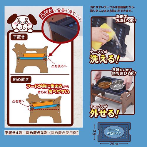 洗える 外せる ドッグダイニング S(6セット)[ペットの雑貨・ケアグッズ]_2