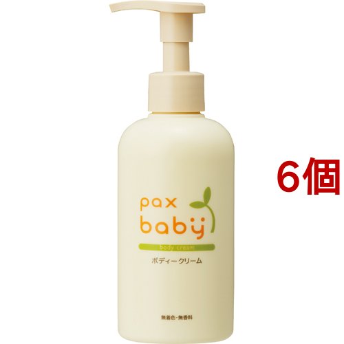 パックスベビー ボディークリーム ポンプタイプ(180g*6個セット)[保湿クリーム]